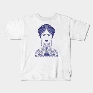 Tattoo Woman purple Kids T-Shirt